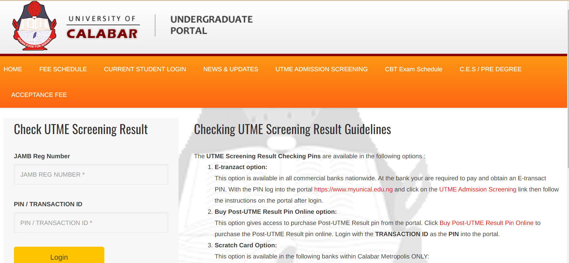 UNICAL Post UTME Result 2023 Is Out How To Check SchoolBegin